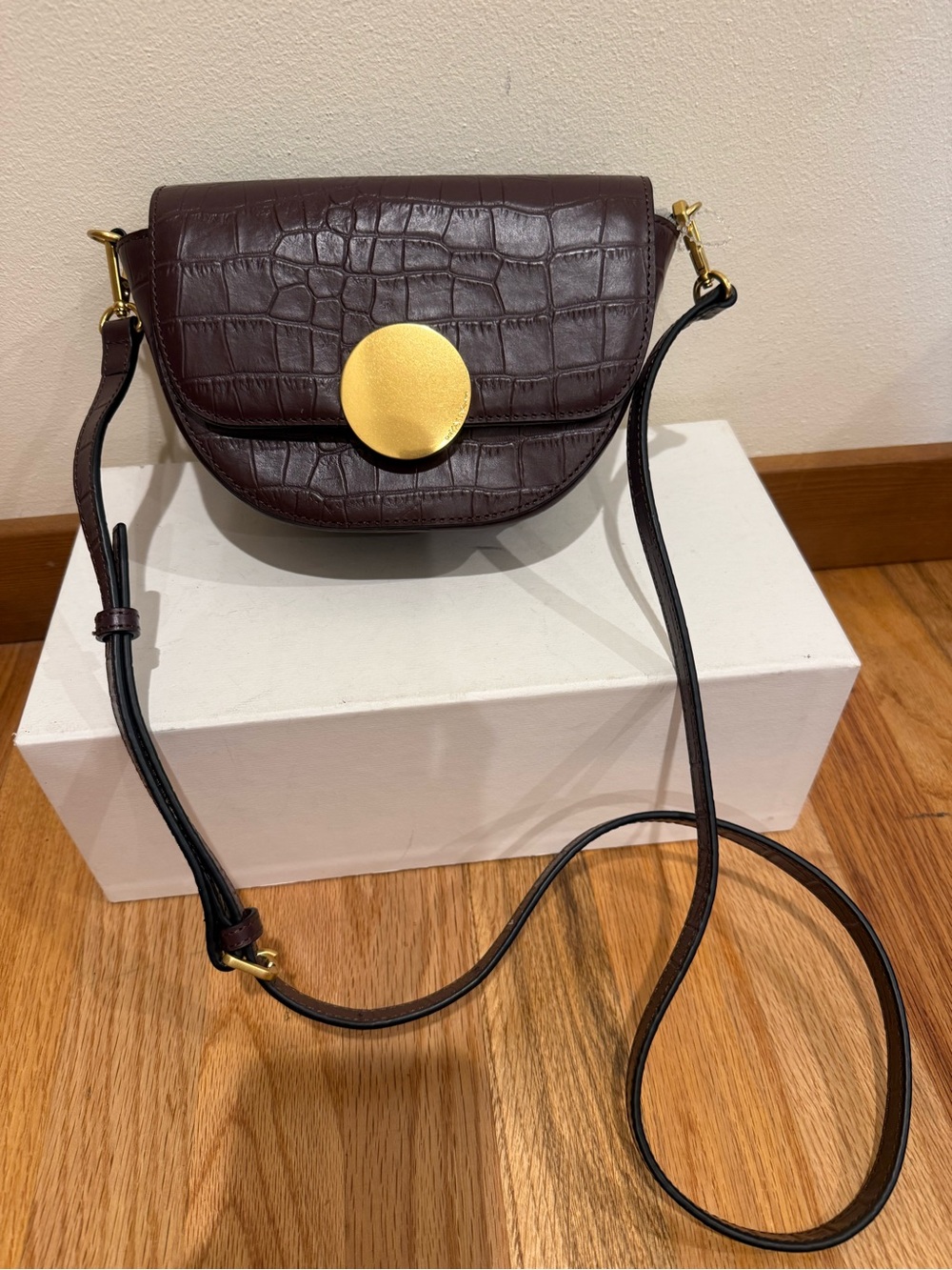 Oryany Lottie Croco Saddle Crossbody bag